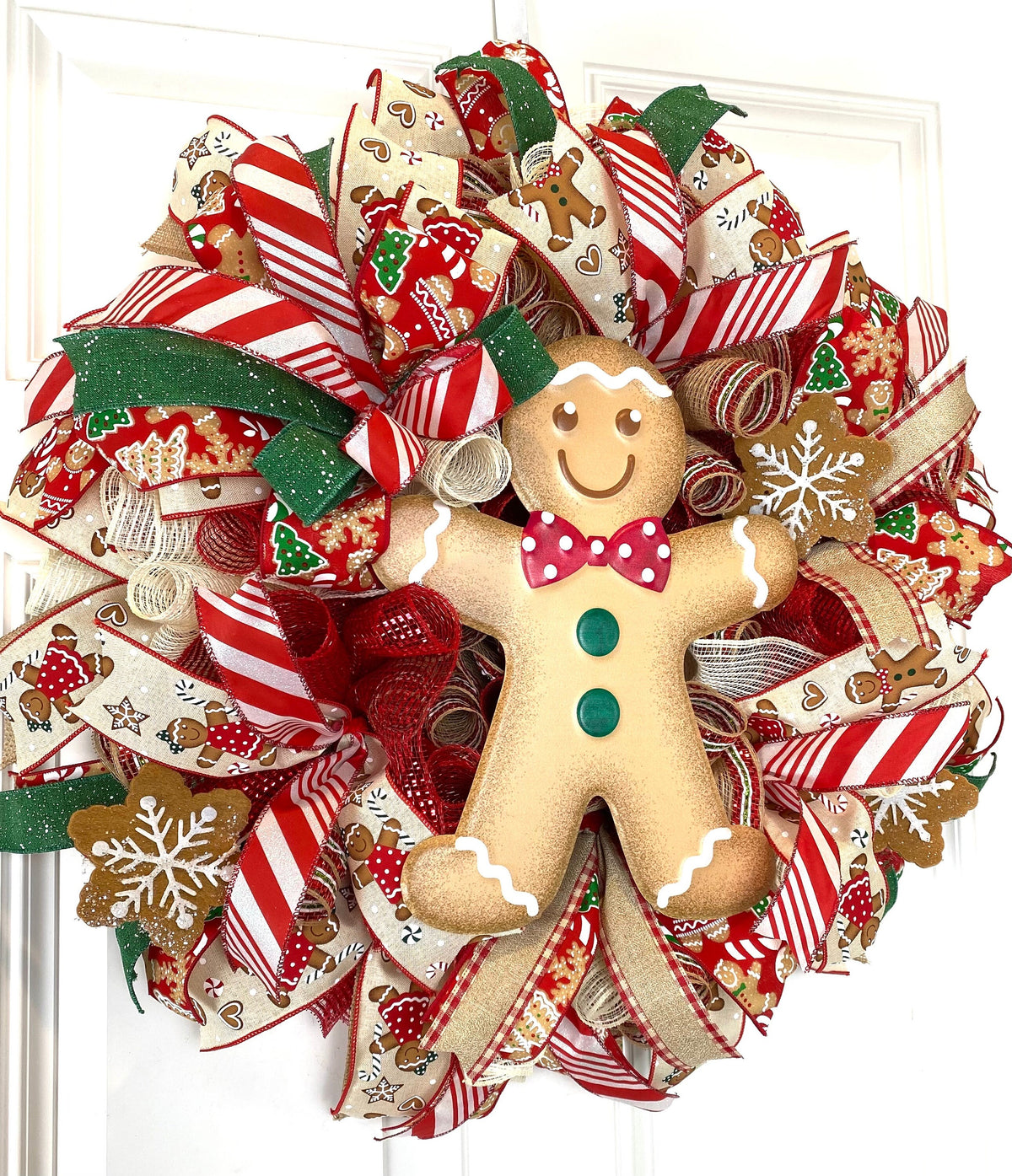 Gingerbread Girl / Boy Wreath for Double Doors