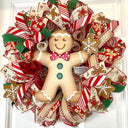 Gingerbread Girl / Boy Wreath for Double Doors