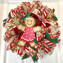 Gingerbread Girl / Boy Wreath for Double Doors