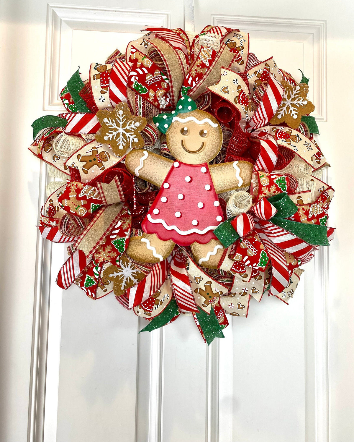 Gingerbread Girl / Boy Wreath for Double Doors