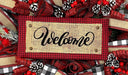 Christmas Wreath, Farmhouse Buffalo Plaid, Decor for front door, double doors, Merry Christmas