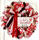 Hot Chocolate Bar Wreath: Winter Velvet Cocoa Decor