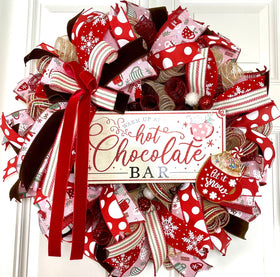 Hot Chocolate Bar Christmas Wreath, Hot Cocoa