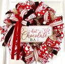 Hot Chocolate Bar Wreath: Winter Velvet Cocoa Decor