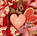 Valentine Wreath, Winter, Cookie Wreath, Conversation Heart Wreath, Pink & Red Wreath, Front Door Valentine Wreath, Double Doors