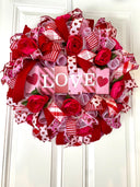 Valentine Wreath, Valentines Day Wreath, Heart Wreath, Pink & Red Wreath, Front Door Valentine Wreath, Double Doors