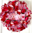 Valentine Wreath, Valentines Day Wreath, Heart Wreath, Pink & Red Wreath, Front Door Valentine Wreath, Double Doors