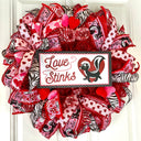 Love Stinks Valentine Wreath: Skunk & Velvet Heart Decor