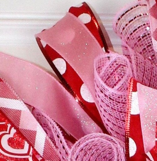 Valentine Day Wreath, Valentine Wreath, Heart Wreath, Pink & Red Wreath, Front Door Valentine Wreath, Double Doors