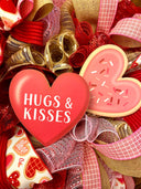 Valentine Wreath, Winter, Cookie Wreath, Conversation Heart Wreath, Pink & Red Wreath, Front Door Valentine Wreath, Double Doors