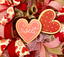 Valentine Wreath, Winter, Cookie Wreath, Conversation Heart Wreath, Pink & Red Wreath, Front Door Valentine Wreath, Double Doors