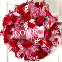 Valentine Wreath, Valentines Day Wreath, Heart Wreath, Pink & Red Wreath, Front Door Valentine Wreath, Double Doors