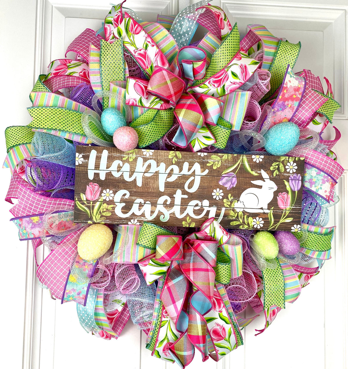 Spring Bunny Wreath / Easter Egg Wreath