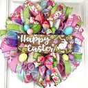 Spring Bunny Wreath, Easter Egg Wreath, Easter Bunny Decor