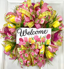 Spring Wreath, Tulip, Summer Everyday Farmhouse Decor, Floral