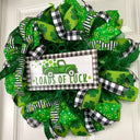 St Patricks Day Shamrock Truck Wreath