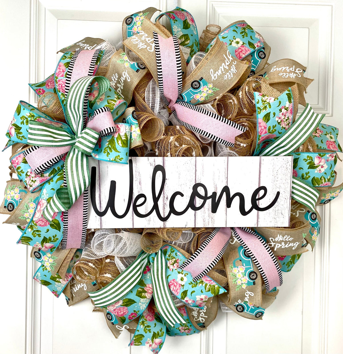 Everyday Farmhouse Pink RoseBud Wreath