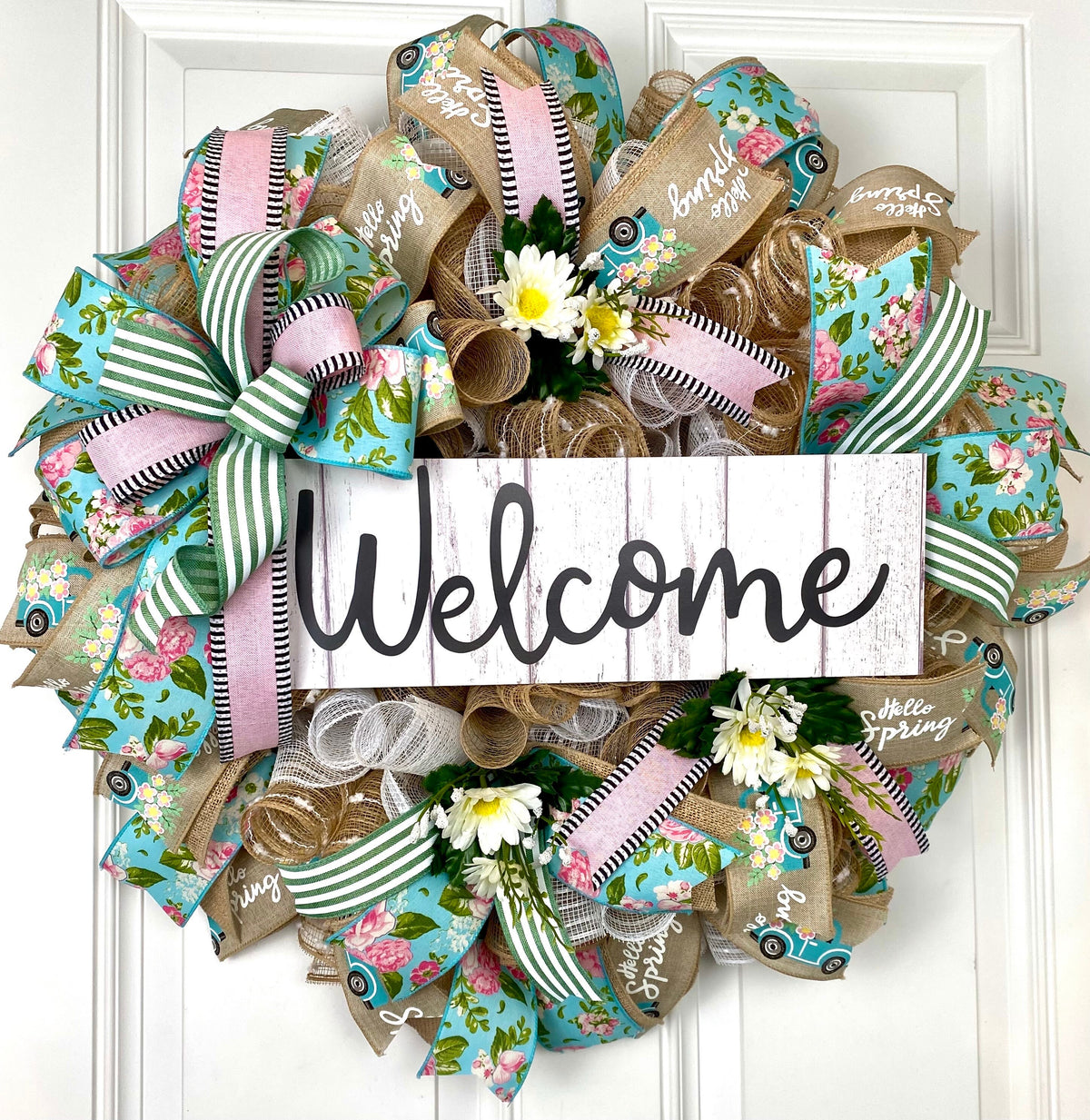 Everyday Farmhouse Pink RoseBud Wreath