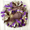 Elegant Chocolate Bunny Wreath, Easter, Spring Decor