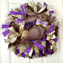 Elegant Chocolate Bunny Wreath, Easter, Spring Decor