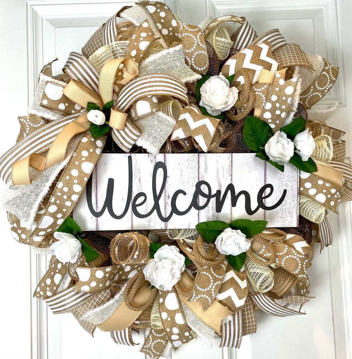 Neutral Everyday Farmhouse Wreath / with options