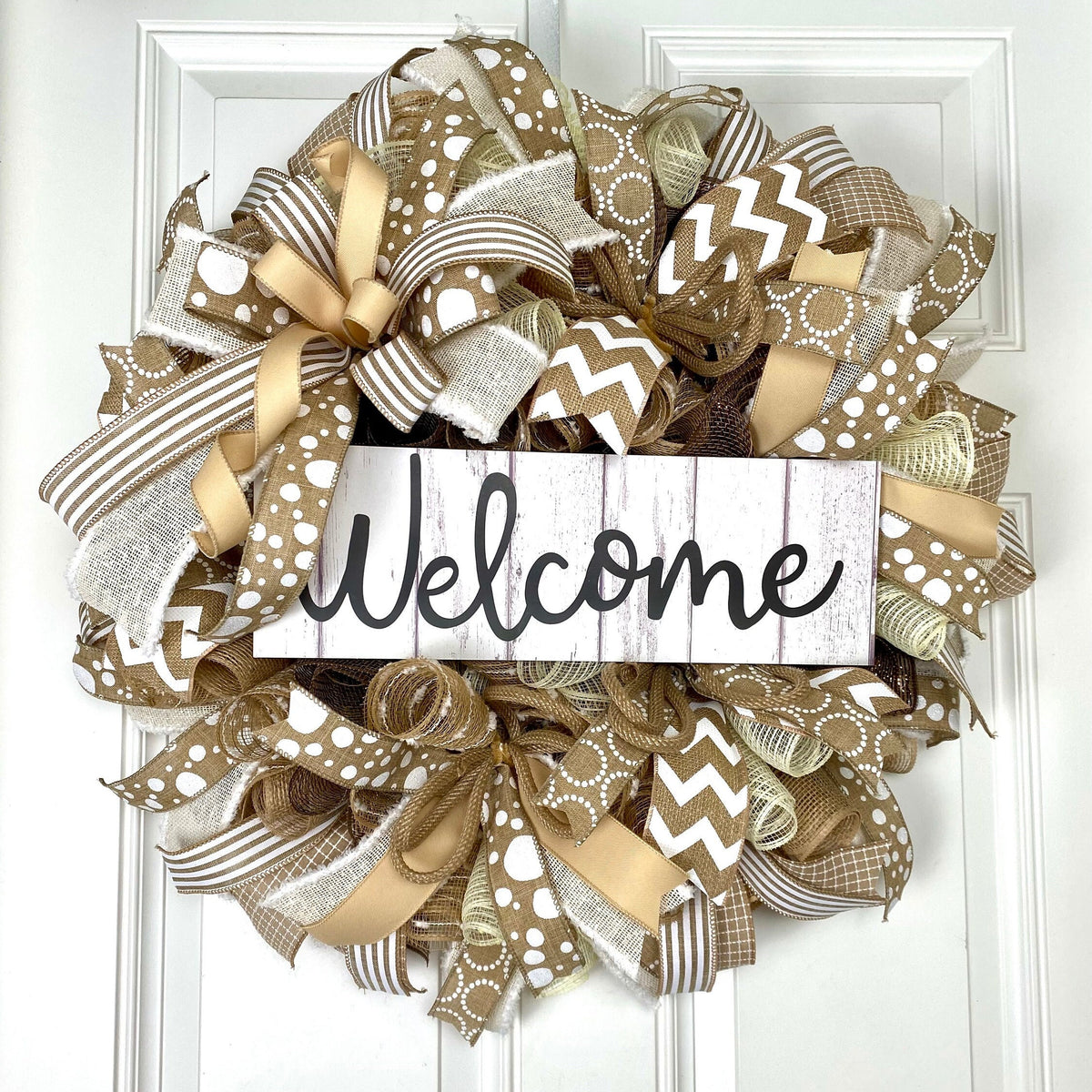 Neutral Everyday Farmhouse Wreath / with options