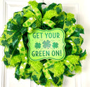 St Patricks Day Wreath, Furry Leprechaun Irish Wreath