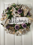 Neutral Everyday Farmhouse Lavender Peony Wreath