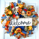 Everyday Wreath, Farmhouse Decor, Peony, Denim, Burlap, Front Door, Farmhouse All Season Wreath, Spring Wreath, Summer Deco Mesh