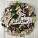 Neutral Everyday Farmhouse Lavender Peony Wreath