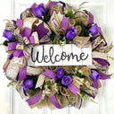 Purple Everyday Wreath, Farmhouse Wreath for Every Season, Spring Wreath, Summer Deco Mesh, color options available