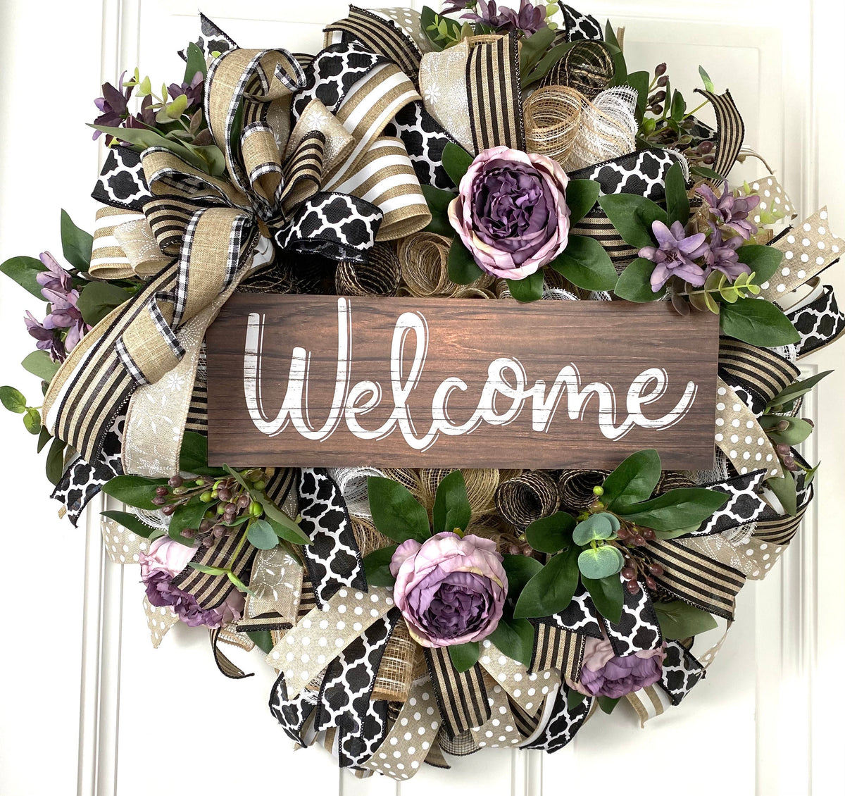 Deluxe Peony Wreath / Everyday Wreath with color options