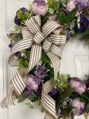 Lavender Peony Wreath: French Country Farmhouse Decor