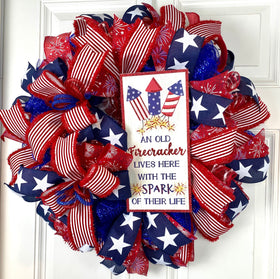 Patriotic Firecracker Wreath