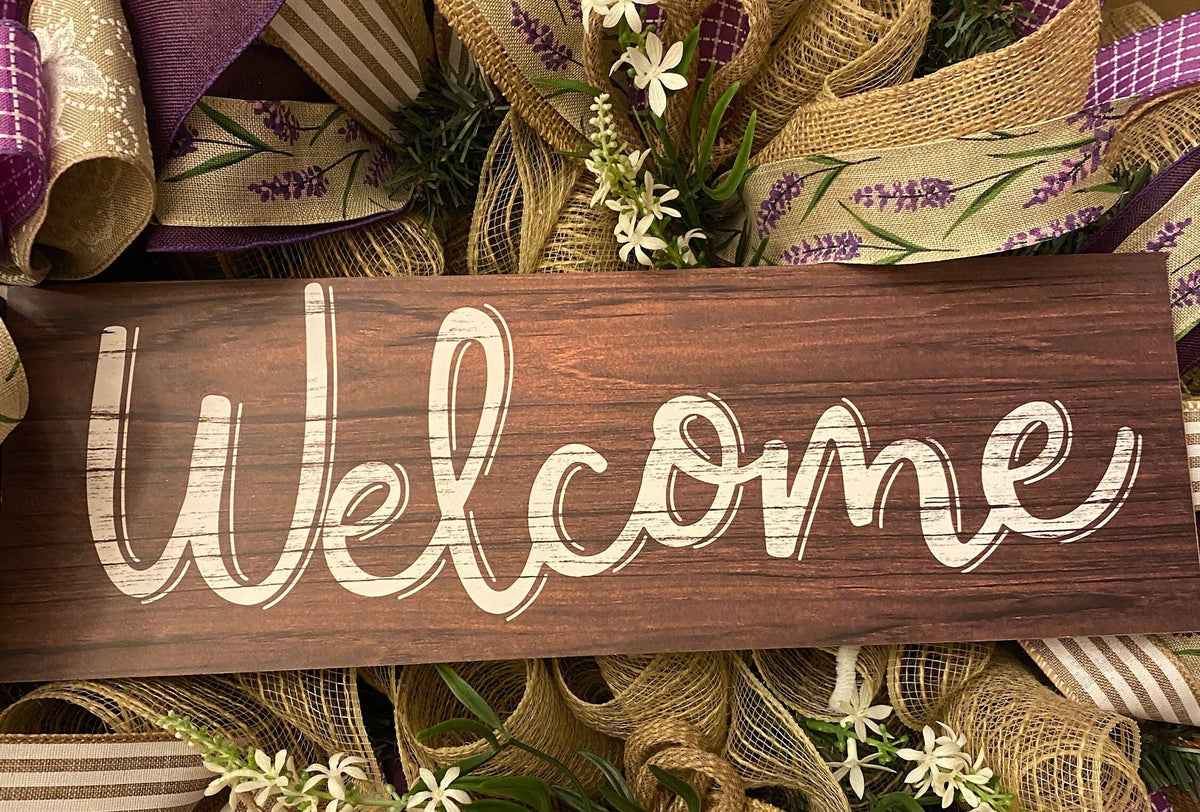 Purple Everyday Wreath, Farmhouse Wreath for Every Season, Spring Wreath, Summer Deco Mesh, color options available