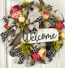 Summer Everyday Wreath Front Door, Peony Wreath, Farmhouse Wreath, Spring Wreath, Summer Deco Mesh, color options available