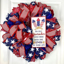 Summer Patriotic Firecracker Wreath, Fourth of July Wreath, Firecracker Wreath, Red White and Blue Wreath, summer wreath, Independence Day