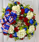 Patriotic Hydrangea, Floral Wreath