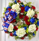 Patriotic Hydrangea, Floral Wreath