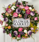 Summer Peony Floral Wreath, Everyday Floral Wreath,  Farmhouse Wreath for Every Season, Spring Summer Wreath