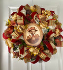 Fall Peony Wreath, Turkey Wreaths for Single or Double Doors