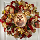 Fall Peony Wreath, Turkey Wreaths for Single or Double Doors