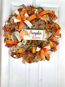 Pumpkin Kisses Fall Wreath