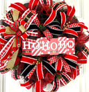 Christmas Wreath, Traditional holiday decor, Red and Gold Wreath, Holiday Porch Decor