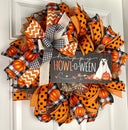 Whimsical Halloween Dog Wreath