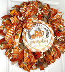 Large Fall Wreath, Pumpkin Spice, Traditional Autumn