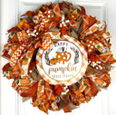 Large Fall Wreath, Pumpkin Spice, Traditional Autumn