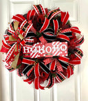 Christmas Wreath, Traditional holiday decor, Red and Gold Wreath, Holiday Porch Decor