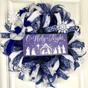 Christmas Wreath, Nativity, Manger Holy Night | Choose Pre-lit or Non-lit Option