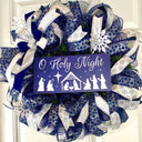 Christmas Nativity Wreath , Holy Family | Choose Pre-lit or Non-lit Option